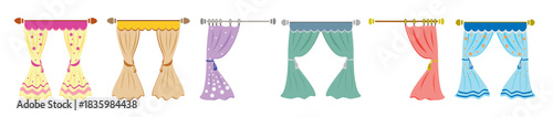 window curtain vectors