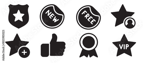 vip star vote man plus sign mark icon