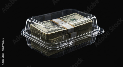 Fotografía Money inside thermoformed box