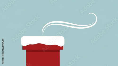 Santa's coming to town with this cozy chimney illustration, perfect for holiday cards and festive designs that spread Christmas cheer and holiday magic.