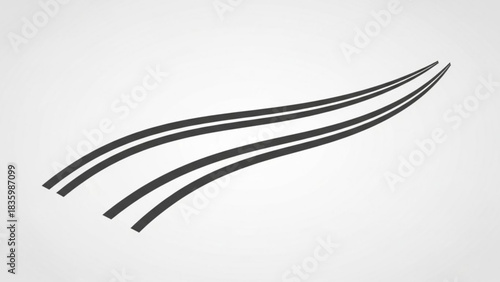 Sleek curved lines in stylish monochrome simplicity, perfect for modern designs and minimalist layouts, bring a touch of elegance to your visuals