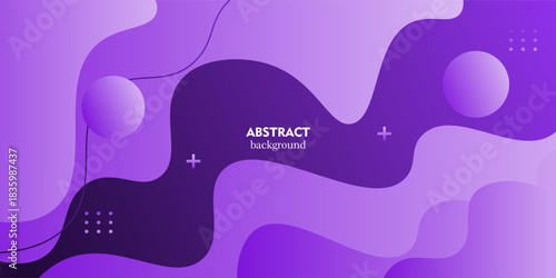 Abstract purple wave background design. Overlapping wave element concept. Fluid banner background. Vector eps10