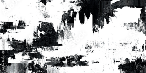 Black and White Grunge Texture Overlay with Scratches Ink Splatter and Distressed Transparent Background.