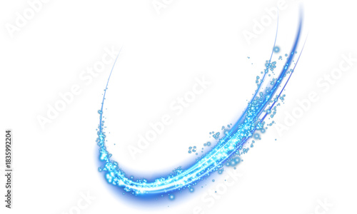 Abstract swirl or splash of blue and white water. Dynamic Abstract Blue and White Water Splash or Fluid Swirl Background