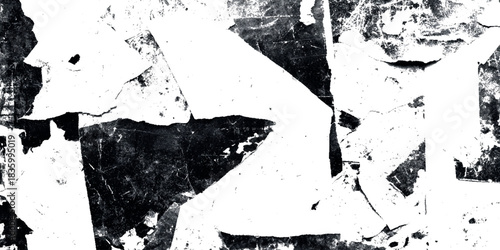 Grunge texture glitch overlay distressed black and white background abstract digital noise.