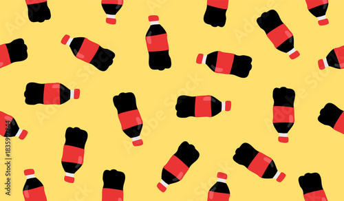 Cute cola pattern background vector design