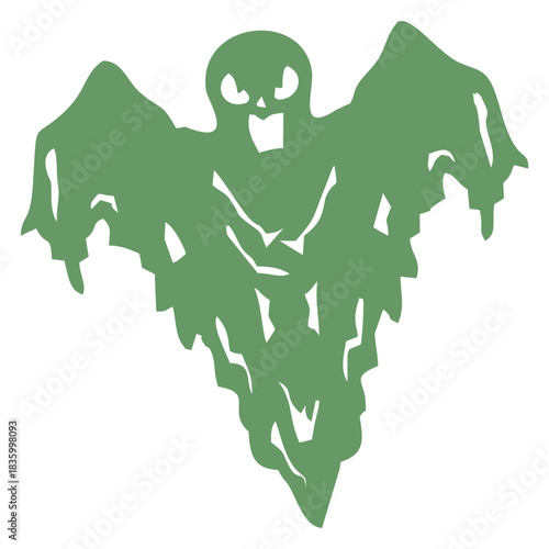 Green Ghost Silhouette