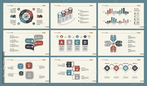 Six Training Slide Templates Set