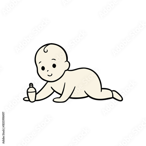 baby boy playing with a ball