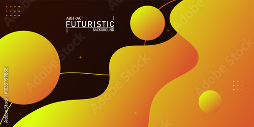 Orange abstract wave background. Trendy overlapping wave pattern design on a dark background. Vector eps10