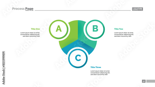 Pie Diagram with Three Elements Template
