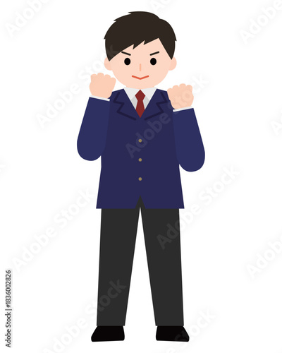 やる気に満ちている男の子