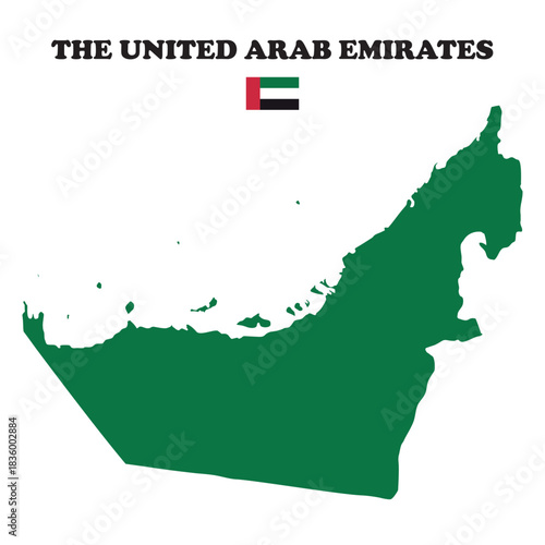 The United Arab Emirates map border and flag. Vector illustration for geography, history, news, culture, politics.
Rich and wealthy country in middle east