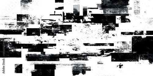 Black and white grunge texture background featuring high contrast overlay is suitable for various design projects.