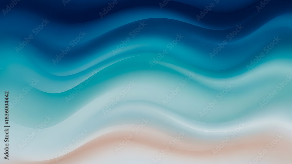 Fototapeta premium Aqua Teal Navy Ocean Gradient Background