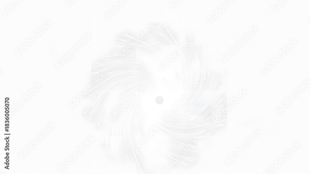 Fototapeta premium Minimal White Data Spiral. Perfect for: medical tech UI, clean SaaS visuals