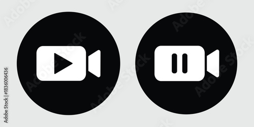 video camera vector icon. video camera icon for streaming. facetime icons. video call sign. video recording sign. camcorder sign. movie sign