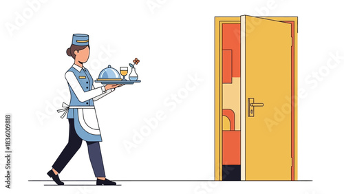 Attentive room service brings delightful dining to your door for a relaxing hotel stay with quality hospitality in a modern, elegant setting