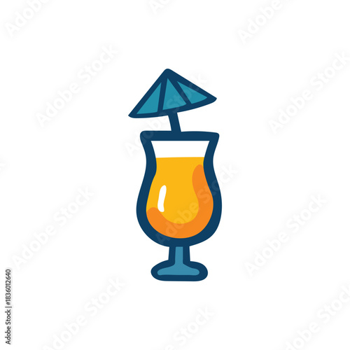 Alcoholic delicious juicy cocktail drink 