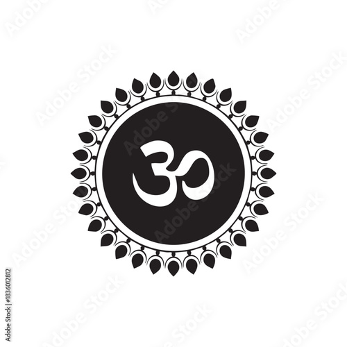  Aum sign in mandala