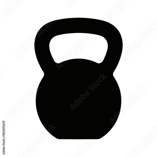 Black kettlebell silhouette