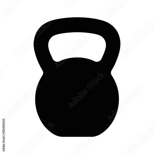 Black kettlebell silhouette