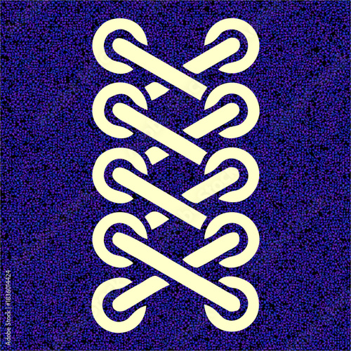 A looping ivory lattice weaves upward in rhythmic symmetry, creating a harmonious fusion of movement, balance, and geometric elegance against a deep cosmic backdrop.