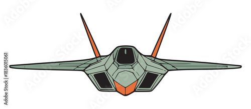 Modern Fighter Jet Illustration Set – Military Aircraft Vector Pack