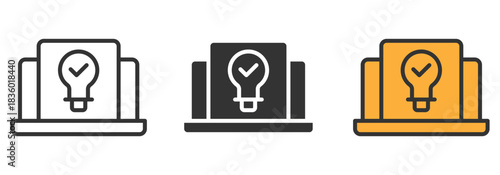 Generate innovative ideas with graphic lightbulb icons for design projects or modern presentations emphasizing creativity and problem-solving solutions