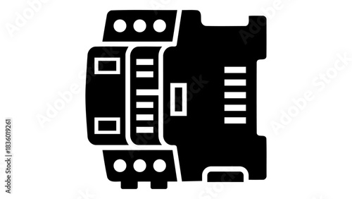 Industrial automation control module, smart programmable logic controller for smart factory systems and electronic circu