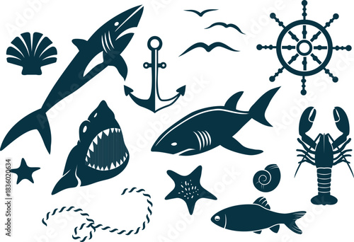 Marine Elements Vector Pack