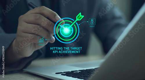 Businessman points to 