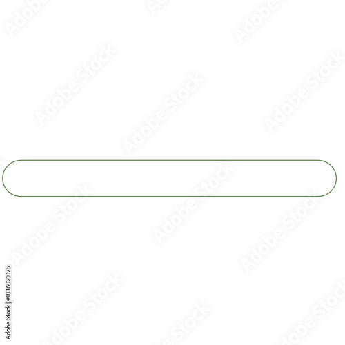 Clean and Elegant Simple Line Green Rounded Rectangle Outline for Modern UI UX Design Elements and Digital Interface Graphics