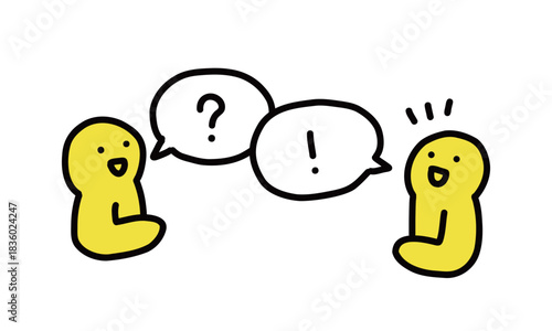 シンプルな手描きのイラストアイコン