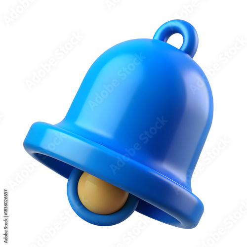 blue bell on white background