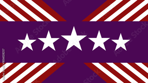 Patriotic Abstract Banner With Blue Field And White Stars, Red Stripes, Modern, symbolic representation of unity, national pride, and celebration suitable for holidays, campaigns