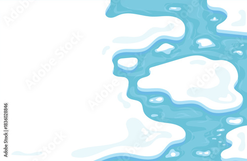 Ice poles background landscape, winter, nature artic