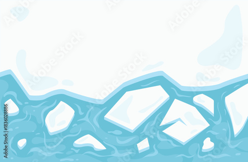 Ice poles background landscape, winter, nature artic