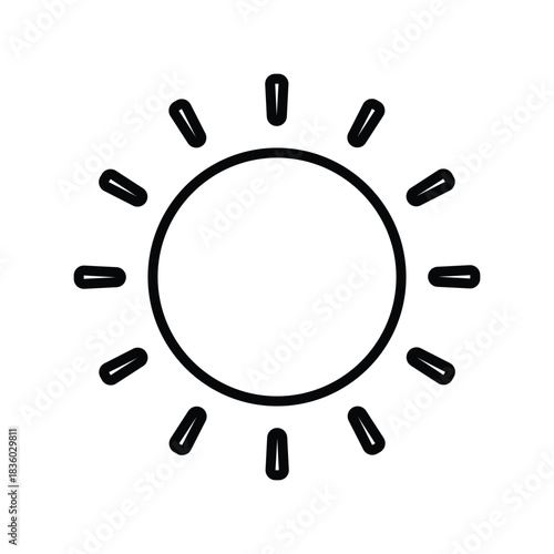 Brightness  icon with white background vector stock illustration