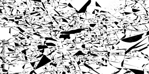 abstract crumbled and geometric shapes concept Broken glass texture with shattered crack details creating dramatic fractured patterns for modern design backgrounds.