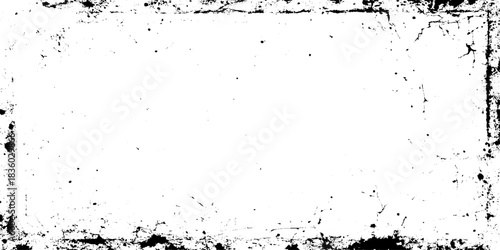 Distressed Grunge Border Texture With Ink Splatter and dusty old stained scary scratched stains, Scratch, Vintage grunge border Frame Design For Creative Backgrounds.