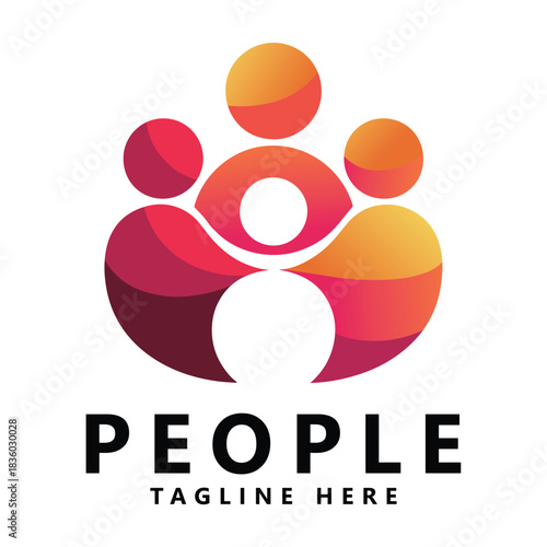 People logo icon vector isolated