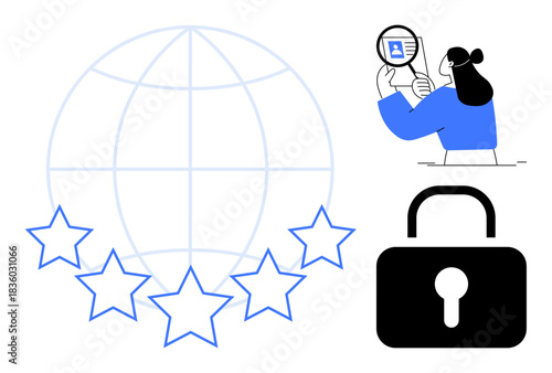 Data security concept. Data security ensures global protection, secure communication, and quality assurance. Data security is vital for monitoring, privacy, and compliance. Perfect for tech