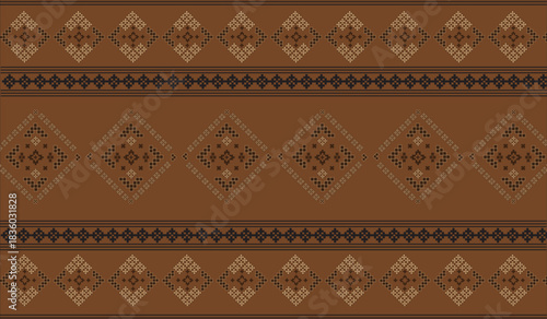 abstract Traditional geometric ethnic fabric pattern ornate elements with ethnic patterns design for textiles, rugs, clothing, sarong, scarf, batik, wrap, embroidery, print, curtain, carpet, wallpaper