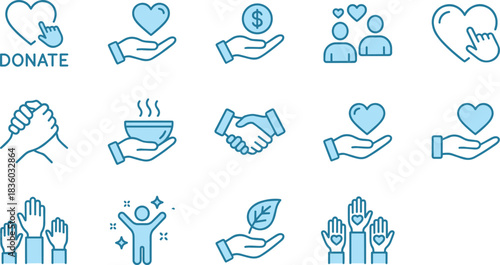 Artificial Intelligence and Machine Learning Icon Set, Neural Net, Data Processing, Smart Contract, 