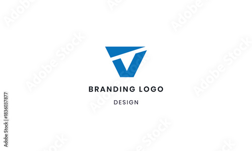 Modern V Icon Logo Creative Branding