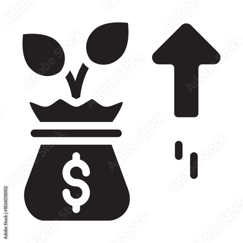 Return On Investment Solid Icon