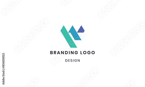 Modern V Icon Logo Creative Branding