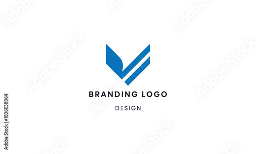 Modern V Icon Logo Creative Branding