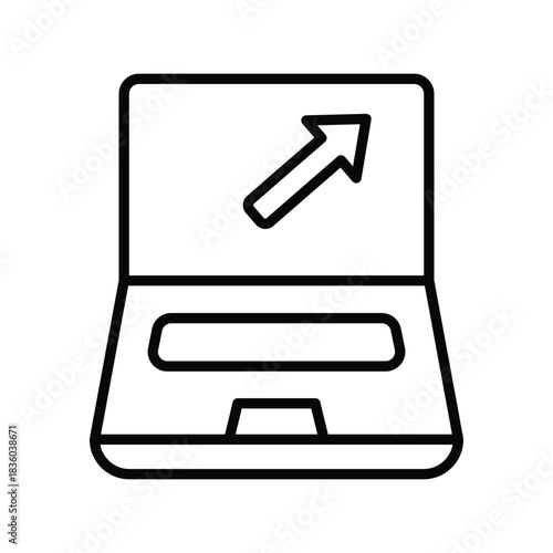 Touchscreen icon with white background vector stock illustration